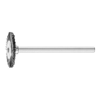 PFERD TOOLS Miniatur- Rundbürste RBU Ø19x2 mm Schaft-Ø3 mm schwarze Schweineborste