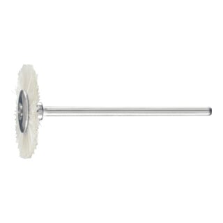 PFERD TOOLS Miniatur- Rundbürste RBU Ø22x2 mm Schaft-Ø2,34 mm weiße Schweineborste