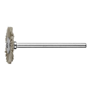 PFERD TOOLS Miniatur- Rundbürste RBU Ø22x2 mm Schaft-Ø3 mm DIAMANT-Filament-Ø0,40 Korn 400
