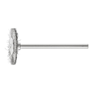PFERD TOOLS Miniatur- Rundbürste RBU Ø22x2 mm Schaft-Ø3 mm Edelstahl-Draht-Ø0,10