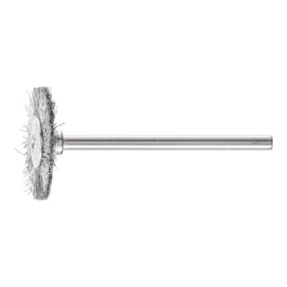 PFERD TOOLS Miniatur- Rundbürste RBU Ø22x2 mm Schaft-Ø3 mm Edelstahl-Draht-Ø0,10