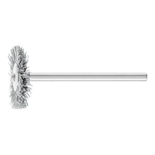 PFERD TOOLS Miniatur- Rundbürste RBU Ø22x2 mm Schaft-Ø3 mm SiC-Filament-Ø0,25 Korn 800