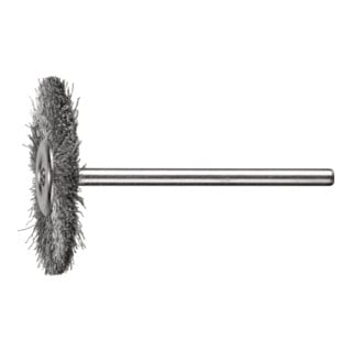 PFERD TOOLS Miniatur- Rundbürste RBU Ø32x2 mm Schaft-Ø3 mm Edelstahl-Draht-Ø0,10