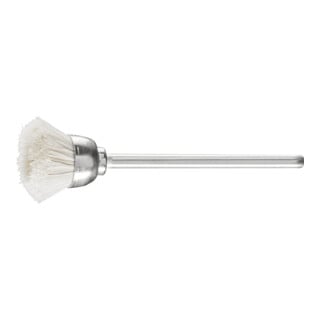 PFERD TOOLS Miniatur- Topfbürste TBU Ø15 mm Schaft-Ø2,34 mm weißes Ziegenhaar