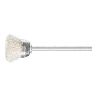 PFERD TOOLS Miniatur- Topfbürste TBU Ø18 mm Schaft-Ø2,34 mm weiße Schweineborste