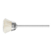 PFERD TOOLS Miniatur- Topfbürste TBU Ø18 mm Schaft-Ø2,34 mm weiße Schweineborste