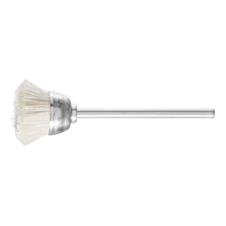 PFERD TOOLS Miniatur- Topfbürste TBU Ø18 mm Schaft-Ø2,34 mm weißes Ziegenhaar