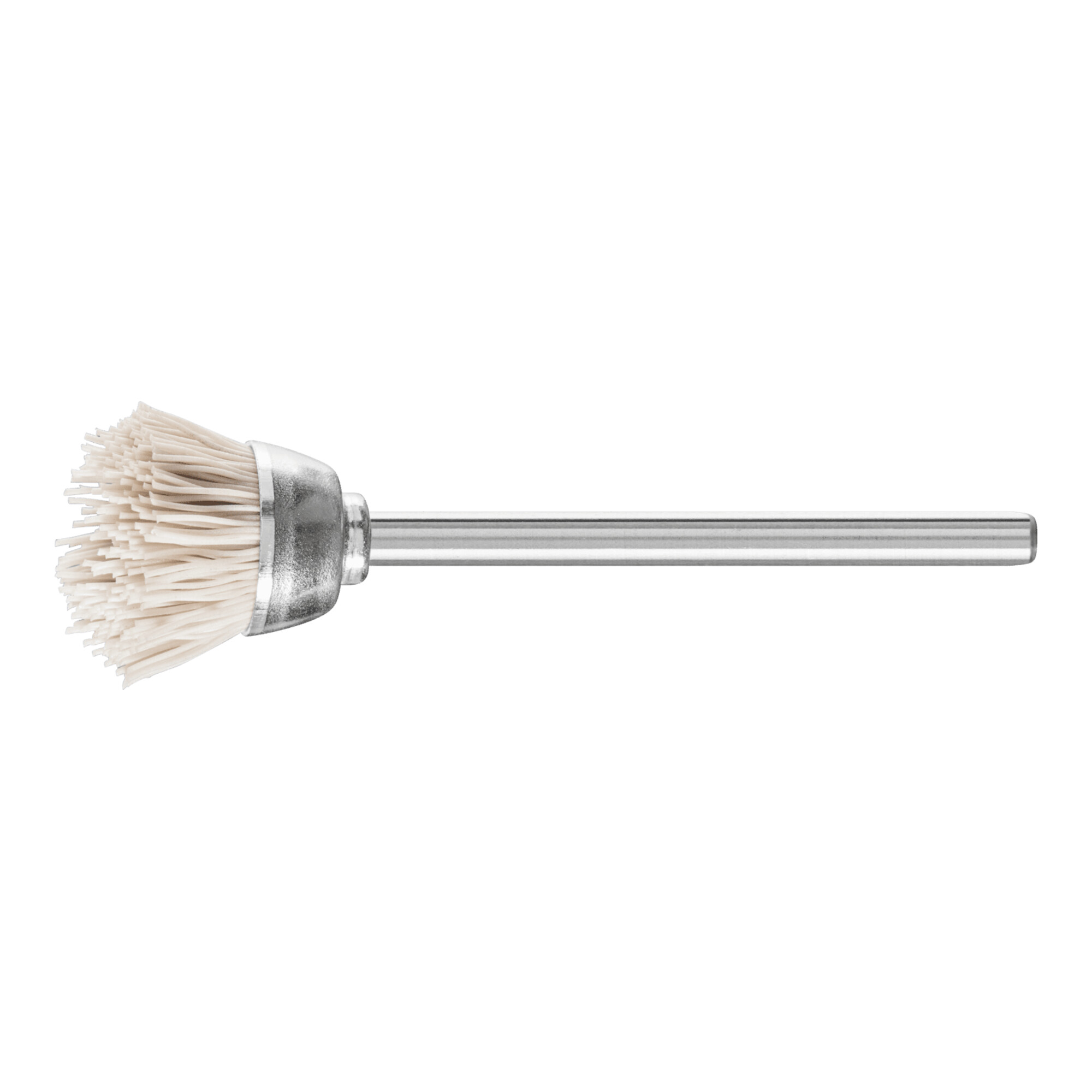 PFERD TOOLS Miniatur- Topfbürste TBU Ø18 mm Schaft-Ø3 mm Aluminium-Oxid-Filament-Ø0,30 Korn 600