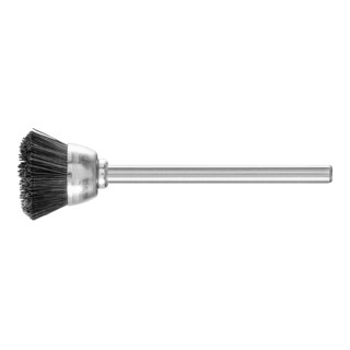 PFERD TOOLS Miniatur- Topfbürste TBU Ø18 mm Schaft-Ø3 mm schwarze Schweineborste