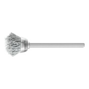 PFERD TOOLS Miniatur- Topfbürste TBU Ø18 mm Schaft-Ø3 mm SiC-Filament-Ø0,25 Korn 800