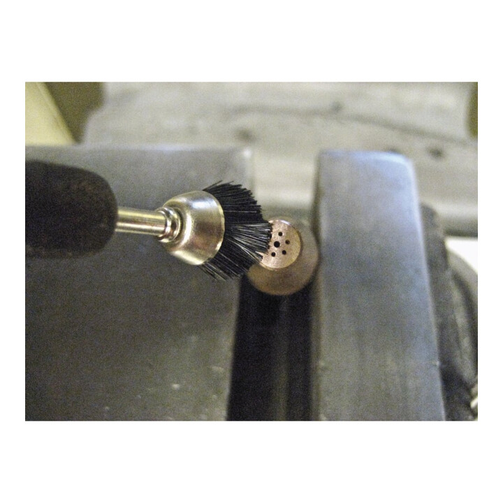 PFERD TOOLS Miniatur- Topfbürste TBU Ø15 mm Schaft-Ø3 mm Kunststoffbesatz-Ø0,15