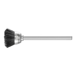 PFERD TOOLS Miniatur- Topfbürste TBU Ø18 mm Schaft-Ø3 mm schwarze Schweineborste