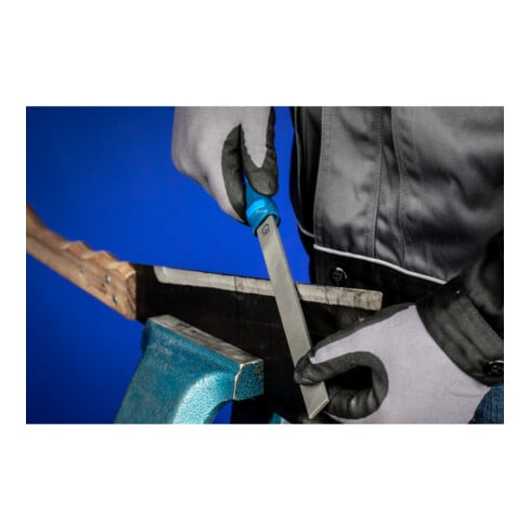 PFERD TOOLS Mühlsägefeile mit Heft gerade/runde Kante Flachstumpf 200mm Hieb 2 universell zum Schärfen