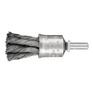 PFERD TOOLS Pinselbürste mit Schaft, gezopft PBG ST Stahldraht gezopft 6 mm