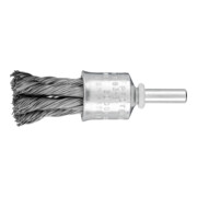 PFERD Pinselbürste mit Schaft, gezopft PBG ST Stahldraht gezopft 6 mm