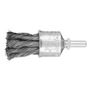 PFERD TOOLS Pinselbürste mit Schaft, gezopft PBG ST Stahldraht gezopft 6 mm