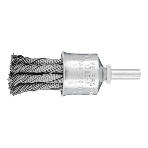 PFERD TOOLS Pinselbürste gezopft PBG Ø23 mm Schaft-Ø6 mm Stahl-Draht-Ø0,50