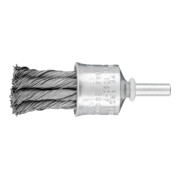 PFERD Pinselbürste mit Schaft, gezopft PBG ST Stahldraht gezopft 6 mm