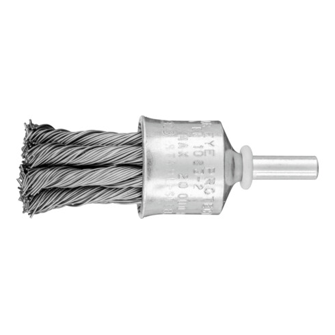 PFERD TOOLS Pinselbürste gezopft PBG Ø23 mm Schaft-Ø6 mm Stahl-Draht-Ø0,50