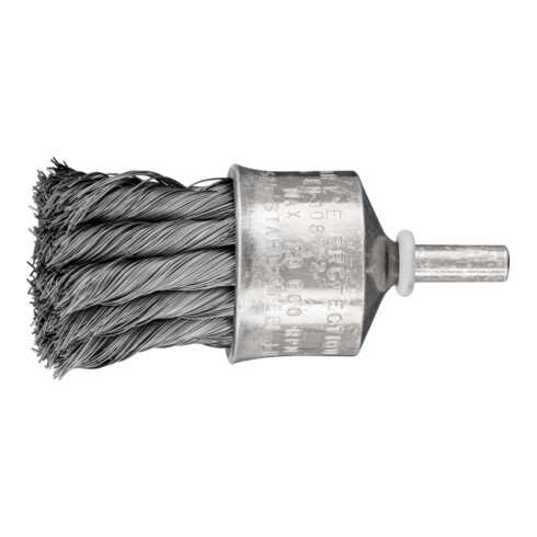 PFERD TOOLS Pinselbürste gezopft PBG Ø30mm Schaft-Ø6 mm Stahl-Draht-Ø0,25