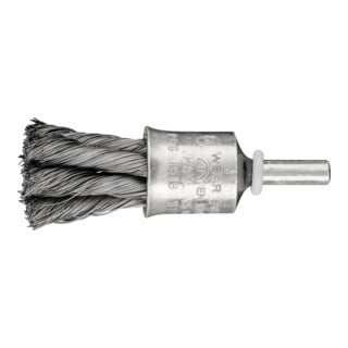 PFERD TOOLS Pinselbürste gezopft PBG Ø19 mm Schaft-Ø6 mm Stahl-Draht-Ø0,25