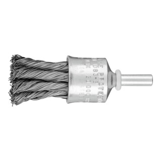 PFERD TOOLS Pinselbürste mit Schaft, gezopft PBG ST Stahldraht gezopft 6 mm