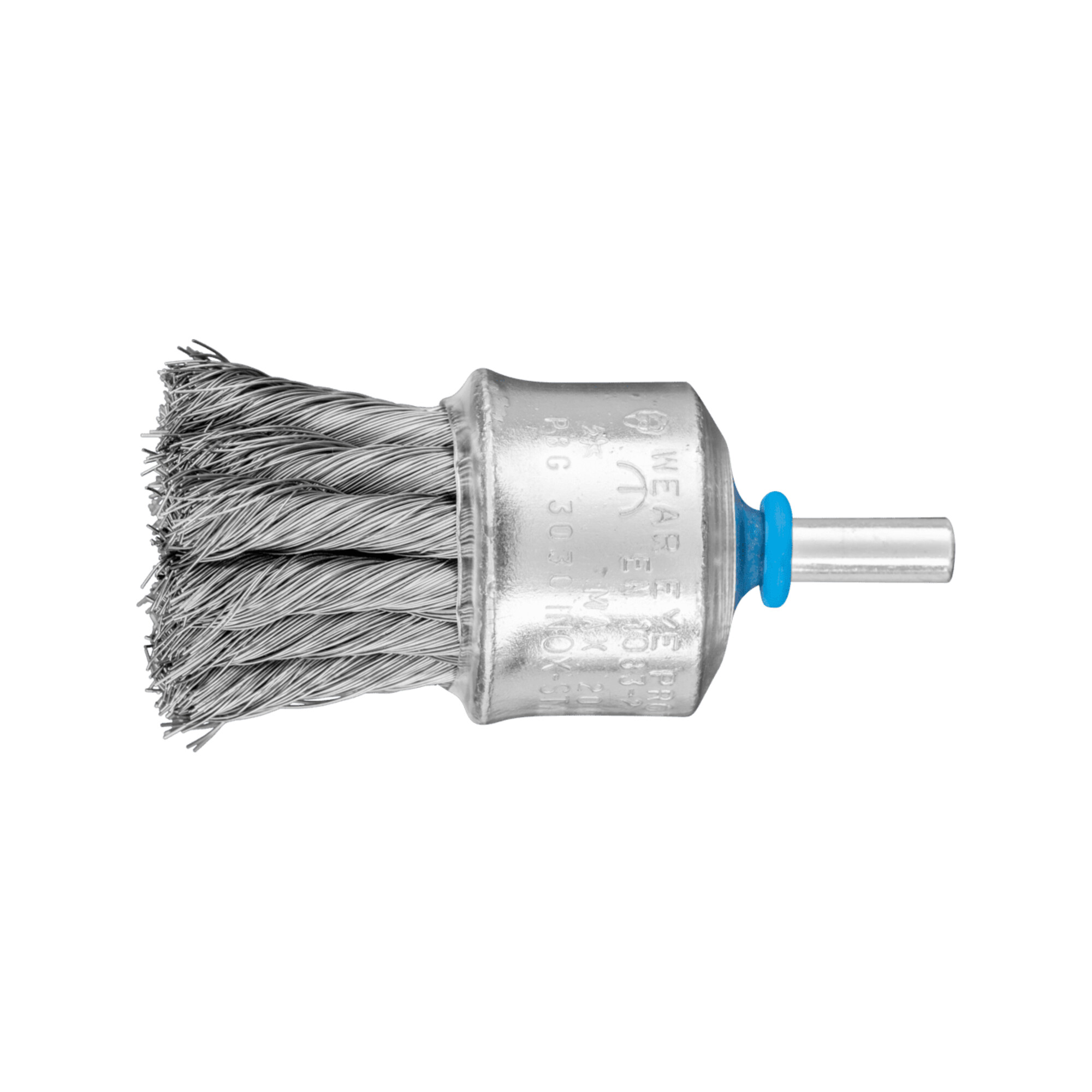 PFERD TOOLS Pinselbürste mit Kunststoffschutz gezopft PBG Ø30mm Schaft-Ø6 mm Edelstahl-Draht-Ø0,25