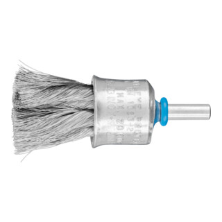 PFERD TOOLS Pinselbürste mit Kunststoffschutz gezopft PBG Ø23 mm Schaft-Ø6 mm Edelstahl-Draht-Ø0,15