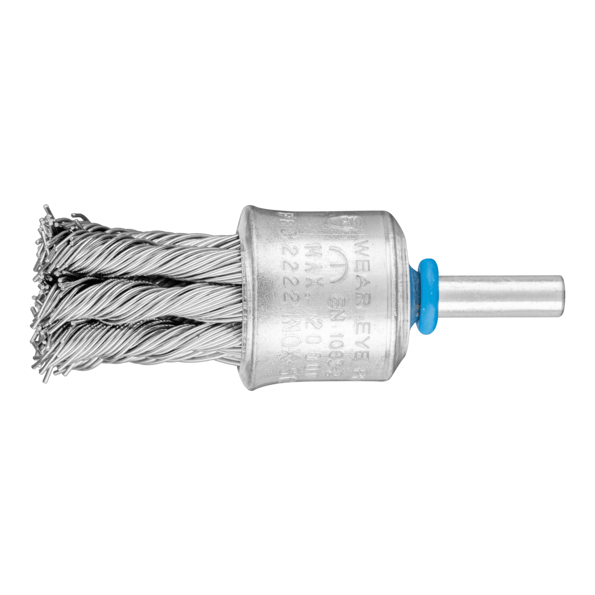 PFERD TOOLS Pinselbürste mit Kunststoffschutz gezopft PBG Ø23 mm Schaft-Ø6 mm Edelstahl-Draht-Ø0,60