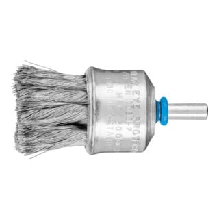 PFERD TOOLS Pinselbürste mit Kunststoffschutz gezopft PBG Ø30mm Schaft-Ø6 mm Edelstahl-Draht-Ø0,15