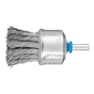 PFERD TOOLS Pinselbürste mit Kunststoffschutz gezopft PBG Ø30mm Schaft-Ø6 mm Edelstahl-Draht-Ø0,25