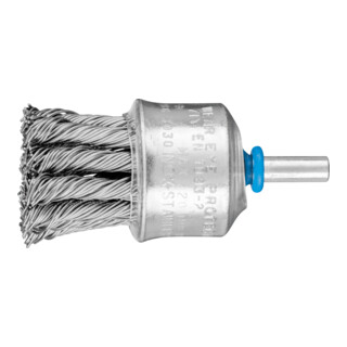PFERD TOOLS Pinselbürste mit Kunststoffschutz gezopft PBG Ø30mm Schaft-Ø6 mm Edelstahl-Draht-Ø0,60