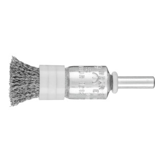 PFERD TOOLS Pinselbürste mit Stützring ungezopft PBUR Ø13 mm Schaft-Ø6 mm Stahl-Draht-Ø0,20