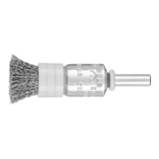 PFERD TOOLS Pinselbürste mit Stützring ungezopft PBUR Ø13 mm Schaft-Ø6 mm Stahl-Draht-Ø0,20