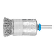 PFERD TOOLS Pinselbürste mit Stützring ungezopft PBUR Ø20mm Schaft-Ø6 mm Edelstahl-Draht-Ø0,20