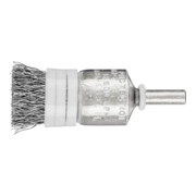 PFERD TOOLS Pinselbürste mit Stützring ungezopft PBUR Ø20mm Schaft-Ø6 mm Stahl-Draht-Ø0,35