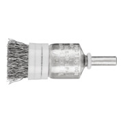 PFERD TOOLS Pinselbürste mit Stützring ungezopft PBUR Ø20mm Schaft-Ø6 mm Stahl-Draht-Ø0,35