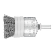 PFERD TOOLS Pinselbürste mit Stützring ungezopft PBUR Ø25 mm Schaft-Ø6 mm Stahl-Draht-Ø0,20