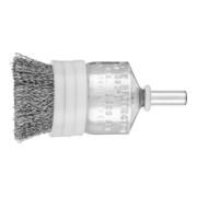 PFERD TOOLS Pinselbürste mit Stützring ungezopft PBUR Ø25 mm Schaft-Ø6 mm Stahl-Draht-Ø0,20