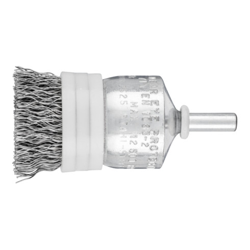 PFERD TOOLS Pinselbürste mit Stützring ungezopft PBUR Ø25 mm Schaft-Ø6 mm Stahl-Draht-Ø0,35