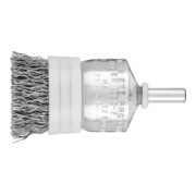 PFERD TOOLS Pinselbürste mit Stützring ungezopft PBUR Ø25 mm Schaft-Ø6 mm Stahl-Draht-Ø0,35