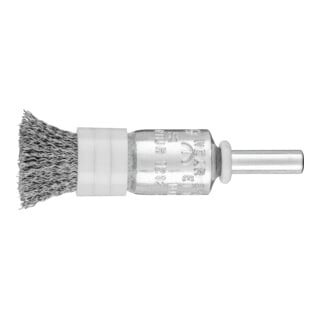 PFERD TOOLS Pinselbürste mit Stützring ungezopft PBUR Ø13 mm Schaft-Ø6 mm Stahl-Draht-Ø0,20