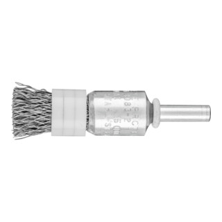 PFERD TOOLS Pinselbürste mit Stützring ungezopft PBUR Ø13 mm Schaft-Ø6 mm Stahl-Draht-Ø0,35