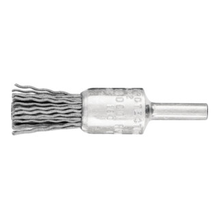 PFERD TOOLS Pinselbürste ungezopft PBU Ø15 mm Schaft-Ø6 mm SiC-Filament-Ø0,90 Korn 180