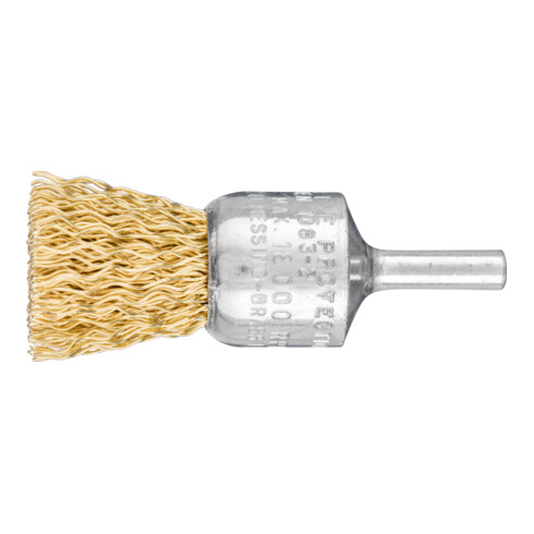 PFERD TOOLS Pinselbürste ungezopft PBU Ø20mm Schaft-Ø6 mm Messing-Draht-Ø0,50