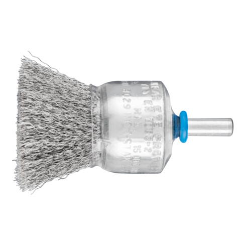 PFERD TOOLS Pinselbürste ungezopft PBU Ø30mm Schaft-Ø6 mm Edelstahl-Draht-Ø0,15