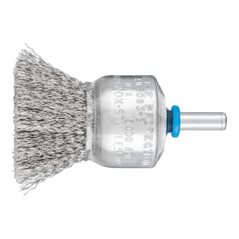 PFERD TOOLS Pinselbürste ungezopft PBU Ø30mm Schaft-Ø6 mm Edelstahl-Draht-Ø0,20