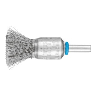 PFERD TOOLS Pinselbürste ungezopft PBU Ø15 mm Schaft-Ø6 mm Edelstahl-Draht-Ø0,15
