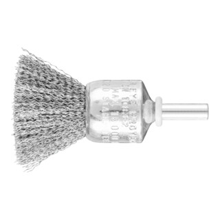 PFERD TOOLS Pinselbürste ungezopft PBU Ø20mm Schaft-Ø6 mm Stahl-Draht-Ø0,20