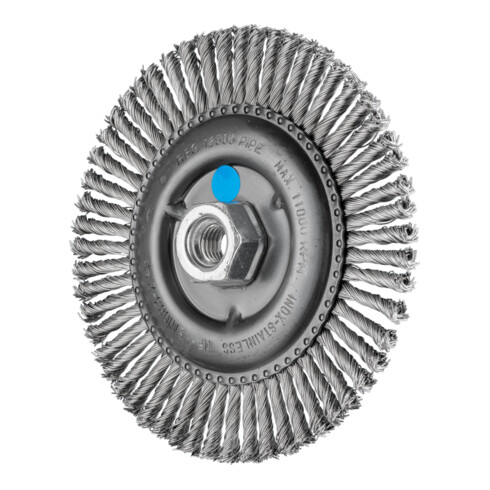 PFERD TOOLS PIPELINE Bürste gezopft RBG Ø 150x6 mm M14 Edelstahl-Draht-Ø 0,50mm Winkelschleifer
